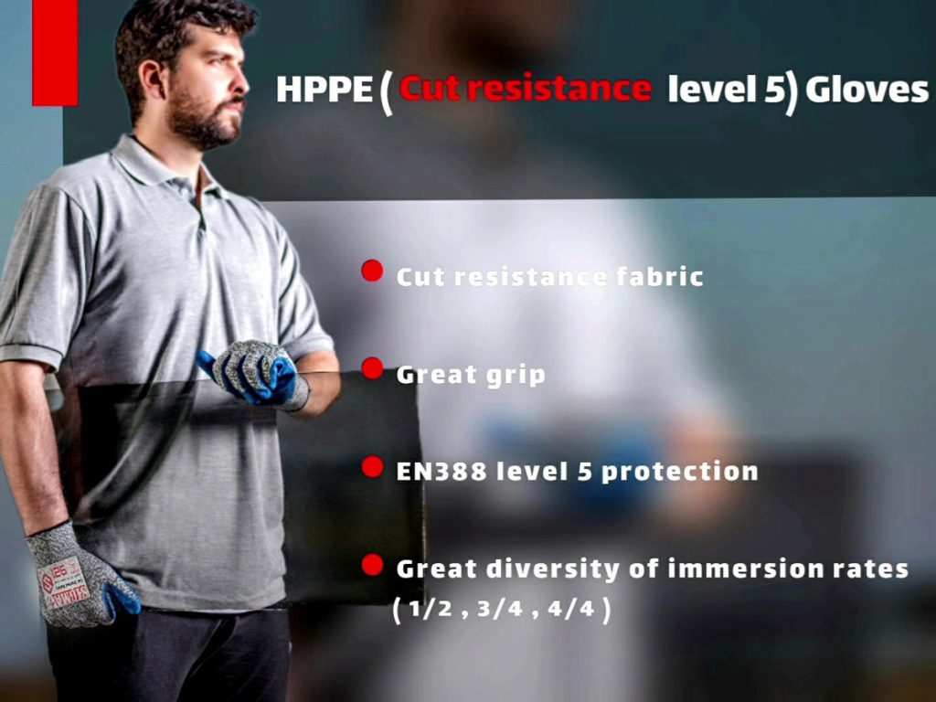 Cut resistant workgloves-level5